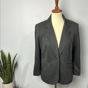 The Limited Gray Pinstripe Blazer Size Large NWT